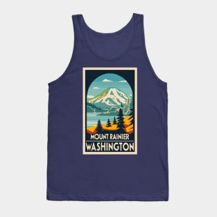 A Vintage Travel Art of the Mount Rainier National Park - Washington - US Tank Top